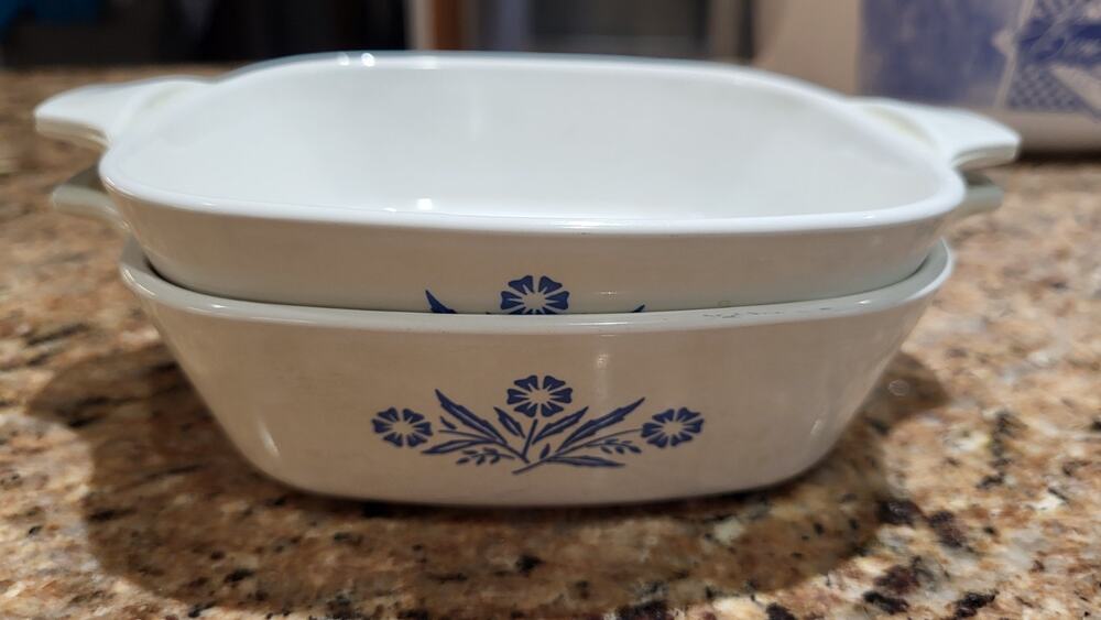 Corning Ware Cornflower Blue Small Petite Mini Casserole Dish P-41-B (Set of 2)